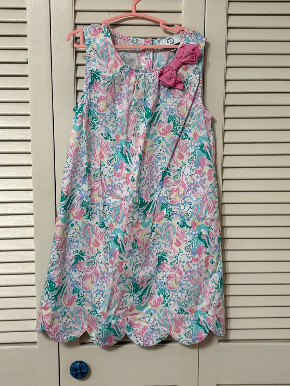 Girl's Crown and Ivy Rabbit Pastel Dress - 7